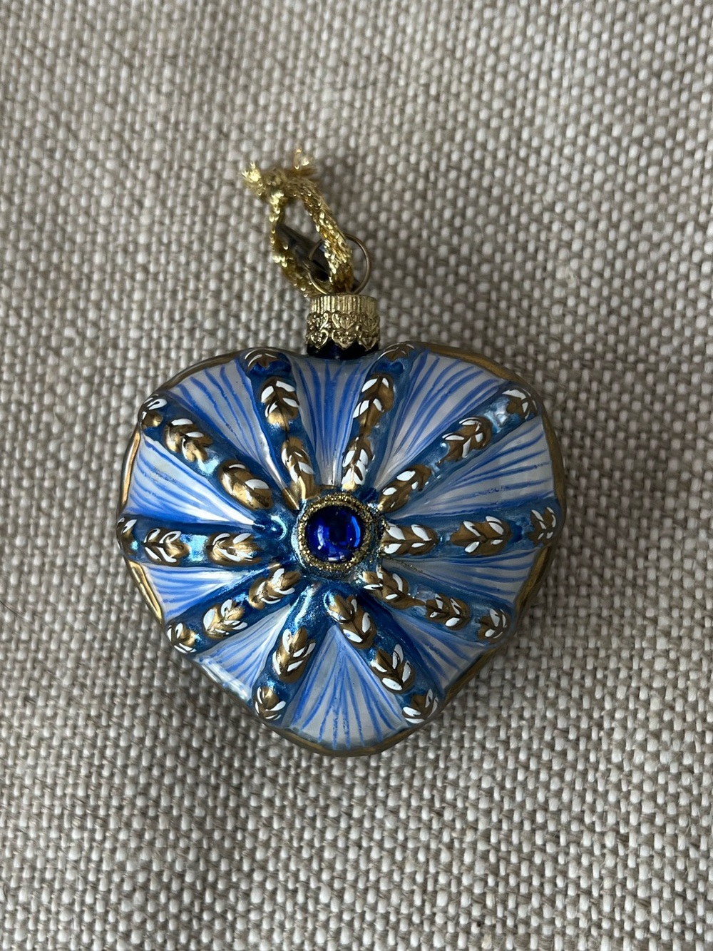 Jay Strongwater Lattice Heart Ornament